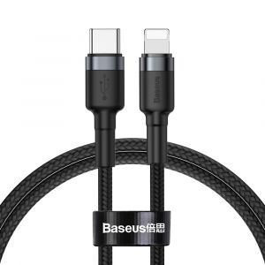 Cable Nylon USB Type-C Baseus / Lighnting 20W 2M Noir